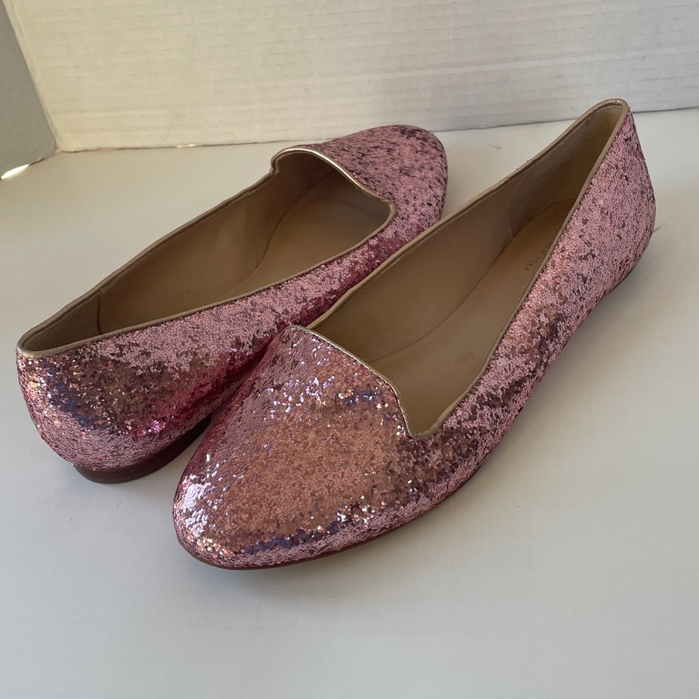 Kate Spade Glitter Flats Pink